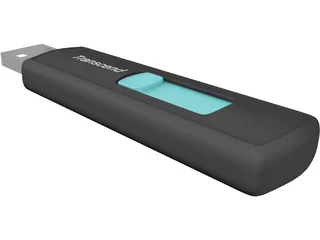 Transcend USB Pendrive 3D Model preview