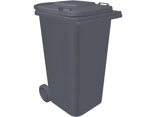 Wheelie Bin 3D Model preview
