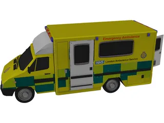 Mercedes London Ambulance 3D Model preview