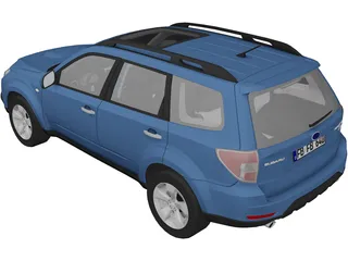Subaru Forester XT (2008) 3D Model preview