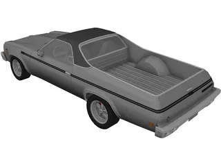 Chevrolet El Camino (1973) 3D Model preview