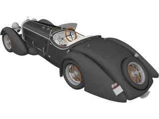 Mercedes-Benz SSK Roadster 3D Model preview