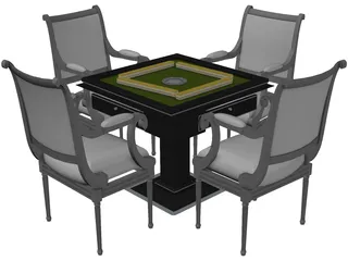 MaJiang Desk 3D Model preview