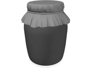 Jam Jar 3D Model preview