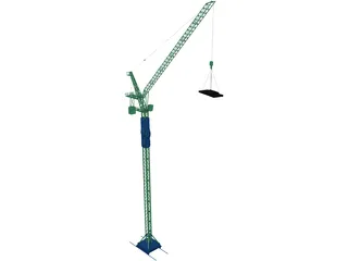 Tower Crane 3D Model preview