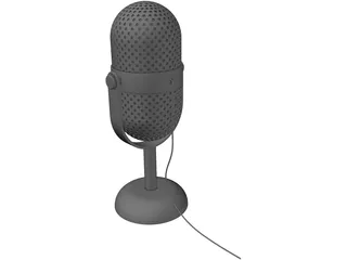 Vintage Microphone 3D Model preview