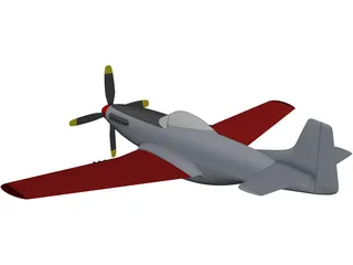 North American P-51 Mustang 3D Model preview