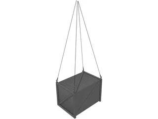 Container with Hooks 3D Model preview