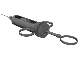 Old Syringe 3D Model preview
