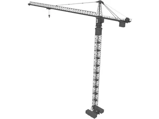 Tower Crane 3D Model preview