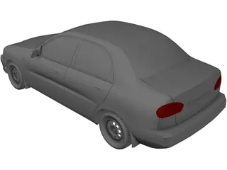 Daewoo Lanos (2000) 3D Model preview