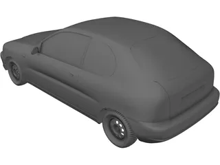Daewoo Lanos Hatchback (2000) 3D Model preview