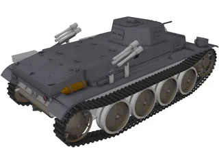 PzKpfw II Flamethrower Flamingo 3D Model preview