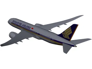 Boeing 787-800 Singapore Airlines 3D Model preview