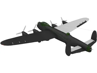 Avro Lancaster 3D Model preview