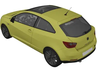 Seat Ibiza (2012) 3D Model preview
