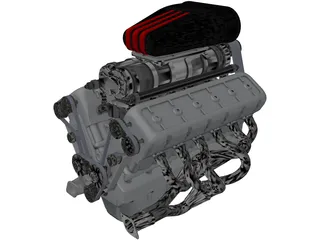 V12 Engine 3D Model preview