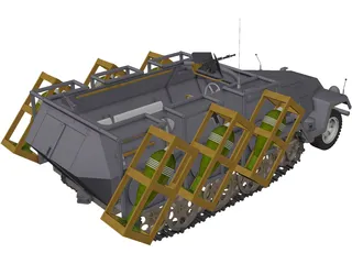 Sd.Kfz. 251/1 Ausf. C Wurfrahmen 3D Model preview