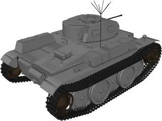 Pz IIL Luchs 3D Model preview