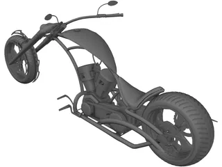 Custom Chopper 3D Model preview