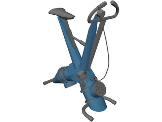 Gym Exercise Bike 3D Model preview