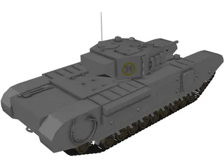 Churchill Mk IV 3D Model preview