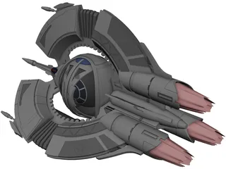 Star Wars Droid Tri-Fighter 3D Model preview