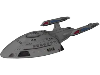 Nova Class Starship 3D Model preview