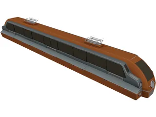 Train Futuristic 3D Model preview
