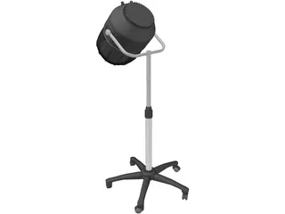 Salon Hairdryer 3D Model preview