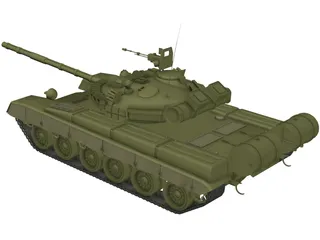 T-80 Russian Tank 3D Model preview