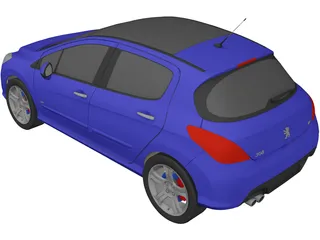 Peugeot 308 GTI 3D Model preview