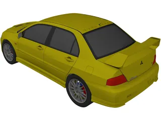Mitsubishi Lancer Evo 8 3D Model preview