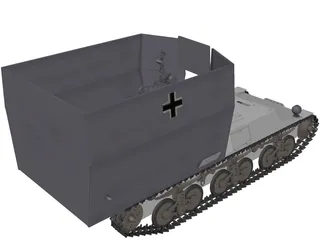 Sdkfz 135/2 105mm leFH 3D Model preview