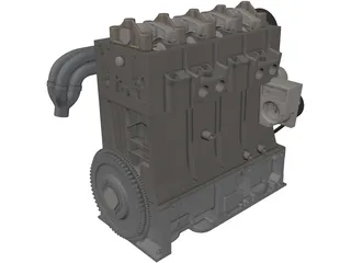 Citroen/Peugeot Engine 3D Model preview