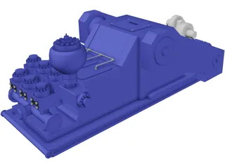 Mud Pump 3D Model preview