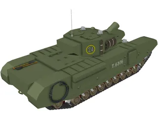 Churchill AVRE 3D Model preview