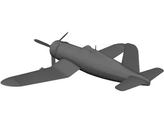 World War Two Fighter Plane 3D Model preview