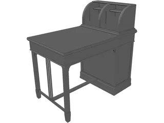 Desk Table 3D Model preview