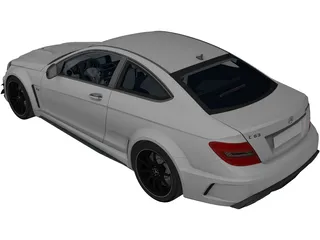 Mercedes-Benz C63 AMG Coupe 3D Model preview