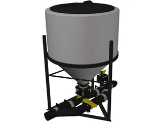 Feeder Tank with Control Valves 3D Model preview