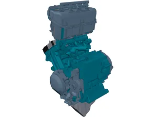 Triumph 675 Engine 3D Model preview