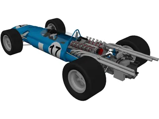 Matra F1 Racing Car (1967) 3D Model preview