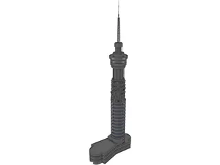 Telecom Tower 3D Model preview