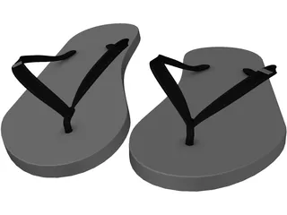 Flipflops 3D Model preview