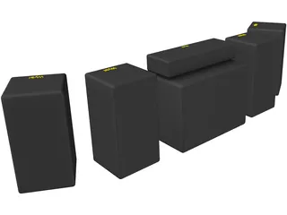 Sound System 3D Model preview