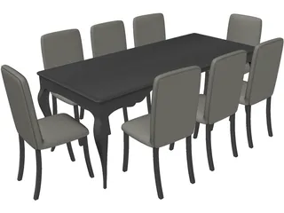 Dining Table 3D Model preview