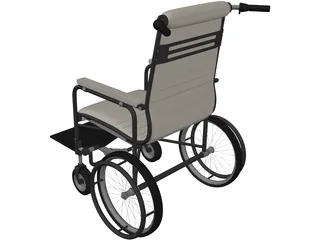 Manual Wheelchair 3D Model preview