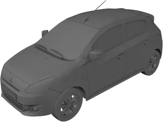 Mitsubishi Mirage (2013) 3D Model preview