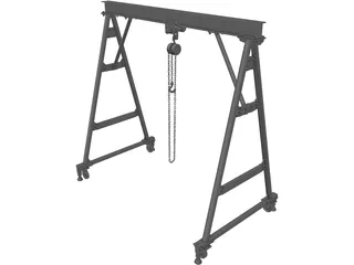 Crane Pont Roulant 3D Model preview